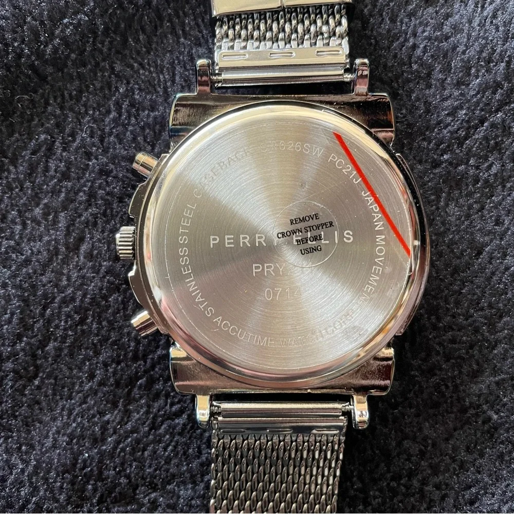 Men’s Perry Ellis Mesh Stainless Steel Watch BRAND NEW - Picture 7 of 8